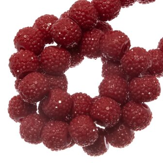 Sparkling beads red rose 6mm