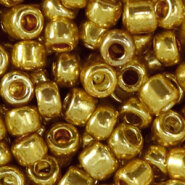 Glas rocailles 4mm Metallic shine gold