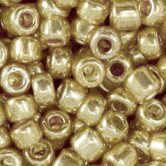 Glas rocailles 4mm Metallic shine gold champagne