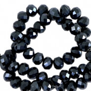 Facetkraal rondel black pearl shine 3x2mm