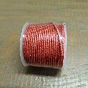 Waxkoord Warm rood 1mm