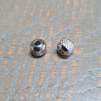 RVS kralen silver 6mm bewerkt