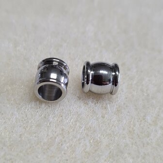 RVS metaal cillinder 6x6mm