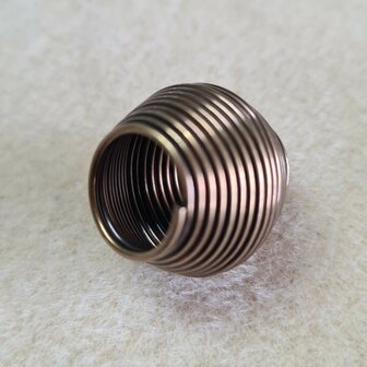 Bronzen metalen spiraalkraal 20x17.5mm 