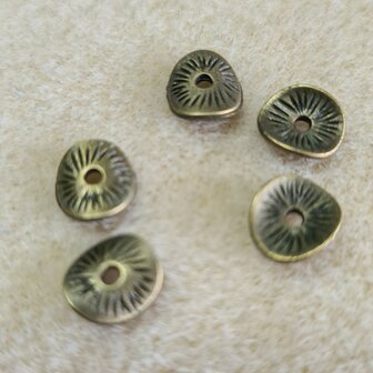 Metalen kralen/tussenzetsel, 8mm brons