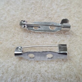 Brochespeld metaal zilver 20mm