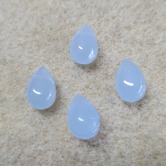 Glaskraal druppel 9x6mm skyblue