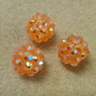 Shamballa kralen 11,5mm Oranje