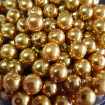 Glasparels Goud 8mm