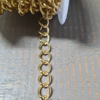 Goldplated metalen schakelketting