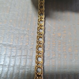 Goldplated metalen dubbele schakelketting