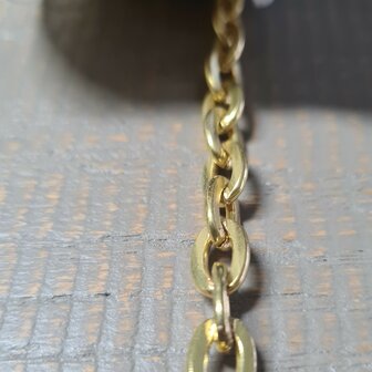 Goldplated metalen schakelketting