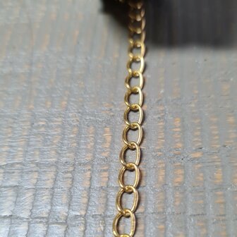 Goldplated schakelketting 5x4mm