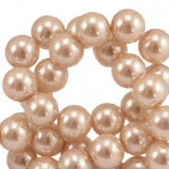 Glasparels cream peach 8mm