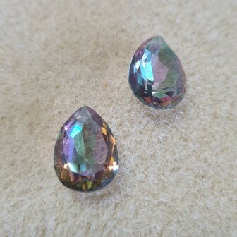 Facetkraal crystal druppel 10x14mm