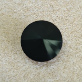 Puntsteen glas geslepen Rivoli 14mm Black Diamond