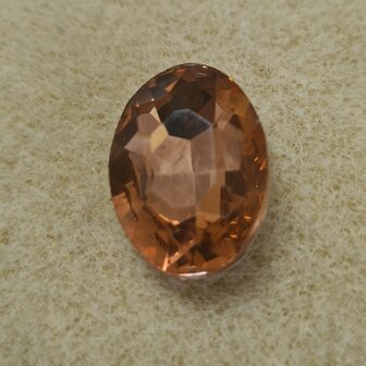 Cabochon glasfacet geslepen 13x18x6mm Peach