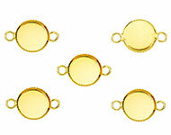 Goldplated tussenzetsel cabochon voor 10mm inleg