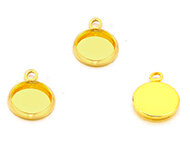 Goldplated hanger cabochon voor 10mm inleg