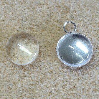 Glas plaksteen/cabochon rond 10mm