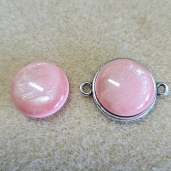 Roze polaris cabochon 16mm