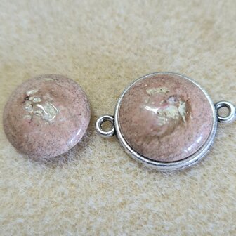 Stone wash grey cabochon 16mm