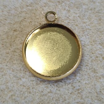 Goldplated hanger cabochon voor 14mm inleg