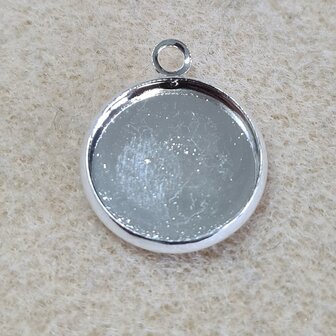 Silverplated hanger cabochon voor 14mm inleg