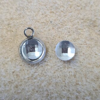 6mm Glas cabochon crystal clear