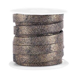 plat-leer-metallic goud-10mm