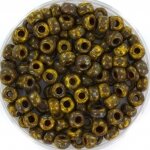 Miyuki Glas rocailles 4mm Opaque picasso dark yellow