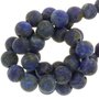 Lapis Lazuli frosted kraal 6mm