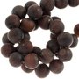 Red tiger eye frosted kraal 6mm